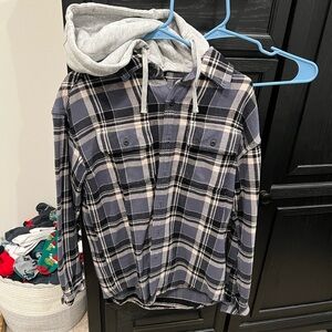 American Eagle Flannel Hoodie